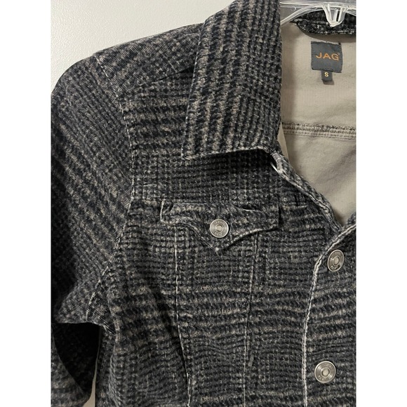 JAG‎ jacket women's size small super soft brown black plaid - Picture 2 of 4